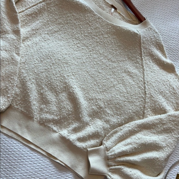 Free People Womens Found My Friend Pullover Sweater Cream - Picture 8 of 16